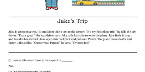 Jake's Trip Comprehension