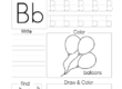 Letter B Worksheet 05 for preschool and kindergarten kids