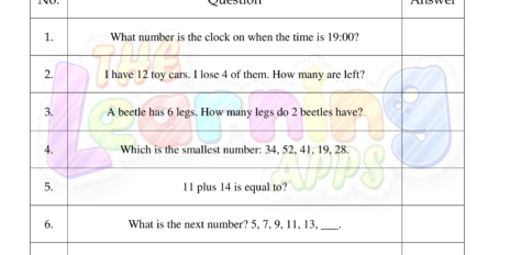 Mental Math Grade 1 04