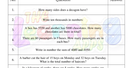 Mental Math Grade 3 05