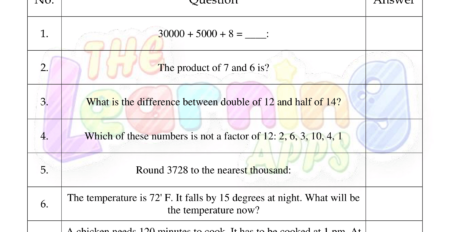 Mental Math Grade 3 09