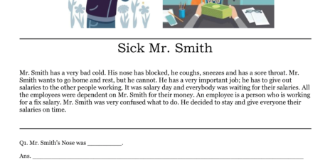 Sick Mr. Smith Comprehension
