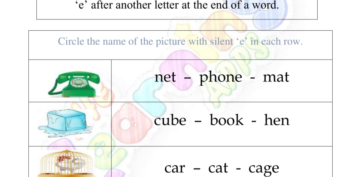 Silent-e worksheet 05
