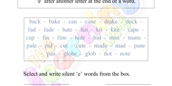 Silent-e worksheet 07