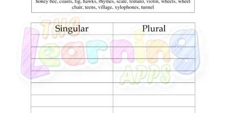 Singular Plural Sorting 13