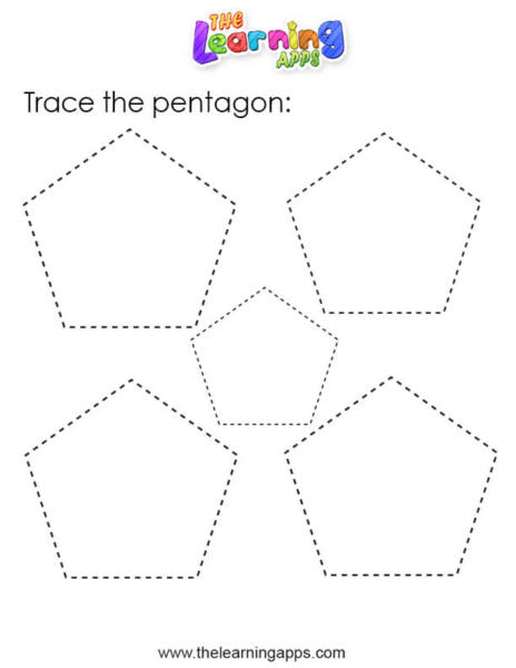 Download Our Free Pentagon Tracing Worksheet for kids