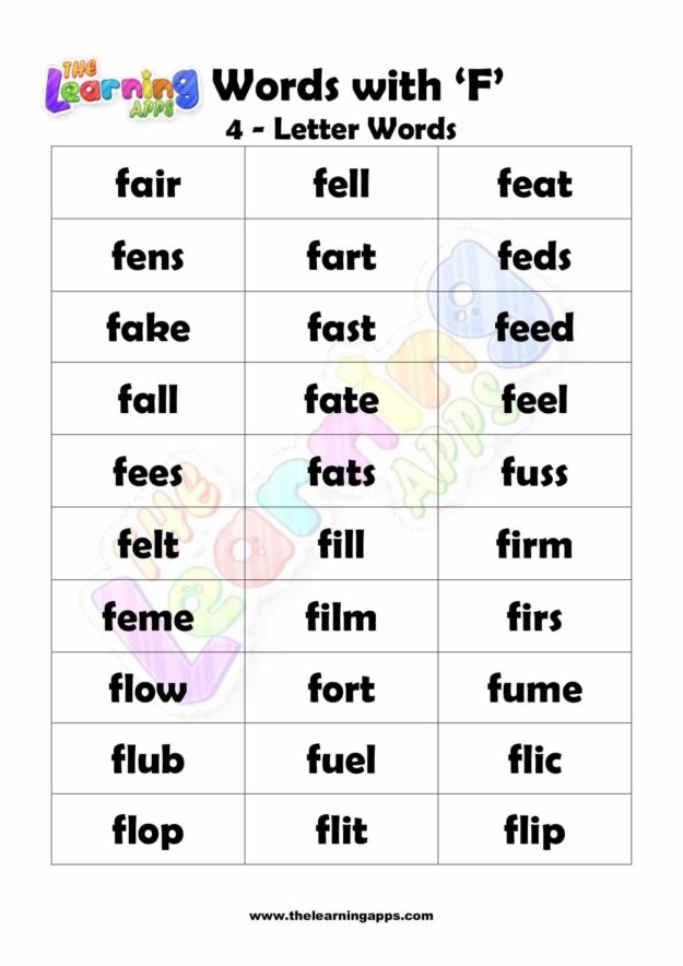 4 LETTER WORD STARTING WITH F-2