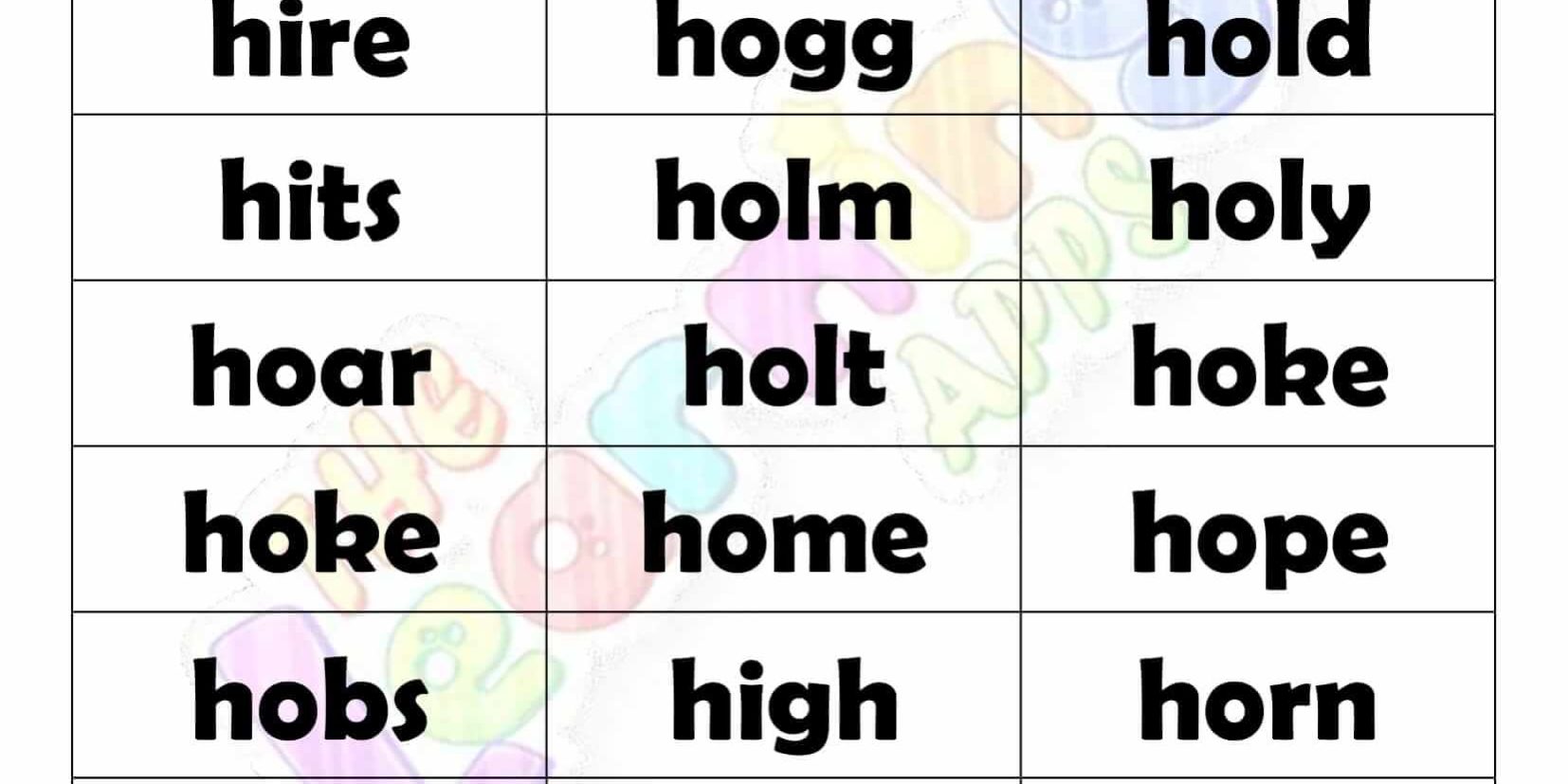 4 LETTER WORD STARTING WITH H-3 4 LETTER WORD STARTING WITH H-3