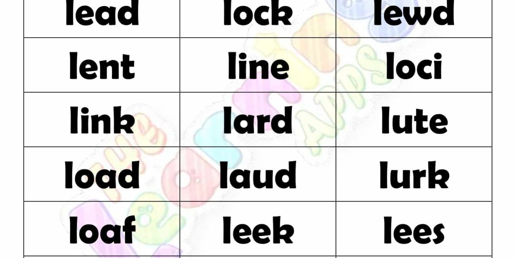 4 LETTER WORD STARTING WITH L-2