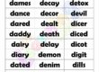 5 LETTER WORD STARTING WITH D