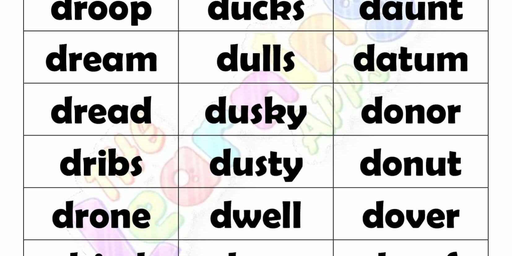 5 LETTER WORD STARTING WITH D-3