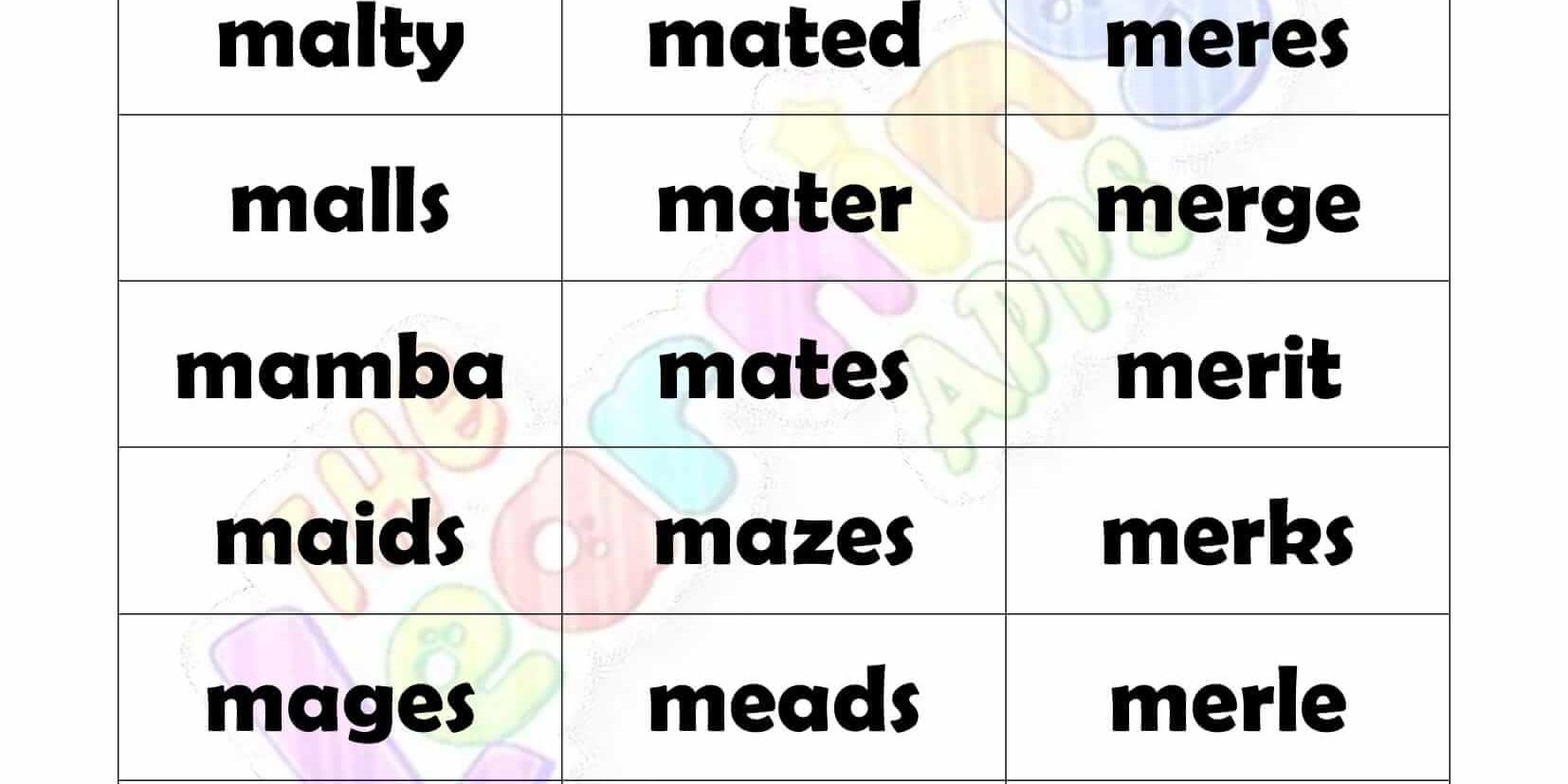 5 LETTER WORD STARTING WITH M-2