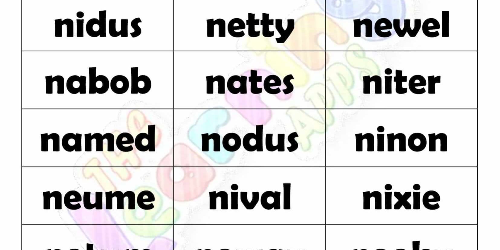 5 LETTER WORD STARTING WITH N-3