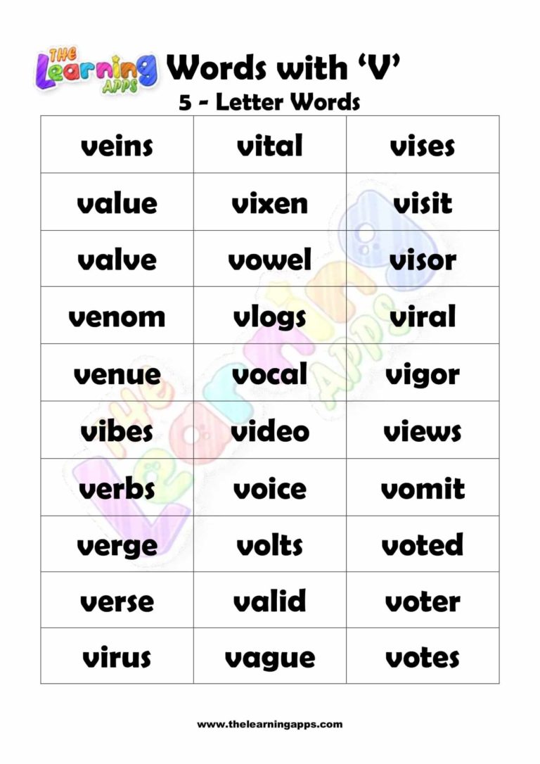 5 letter word starting with vue