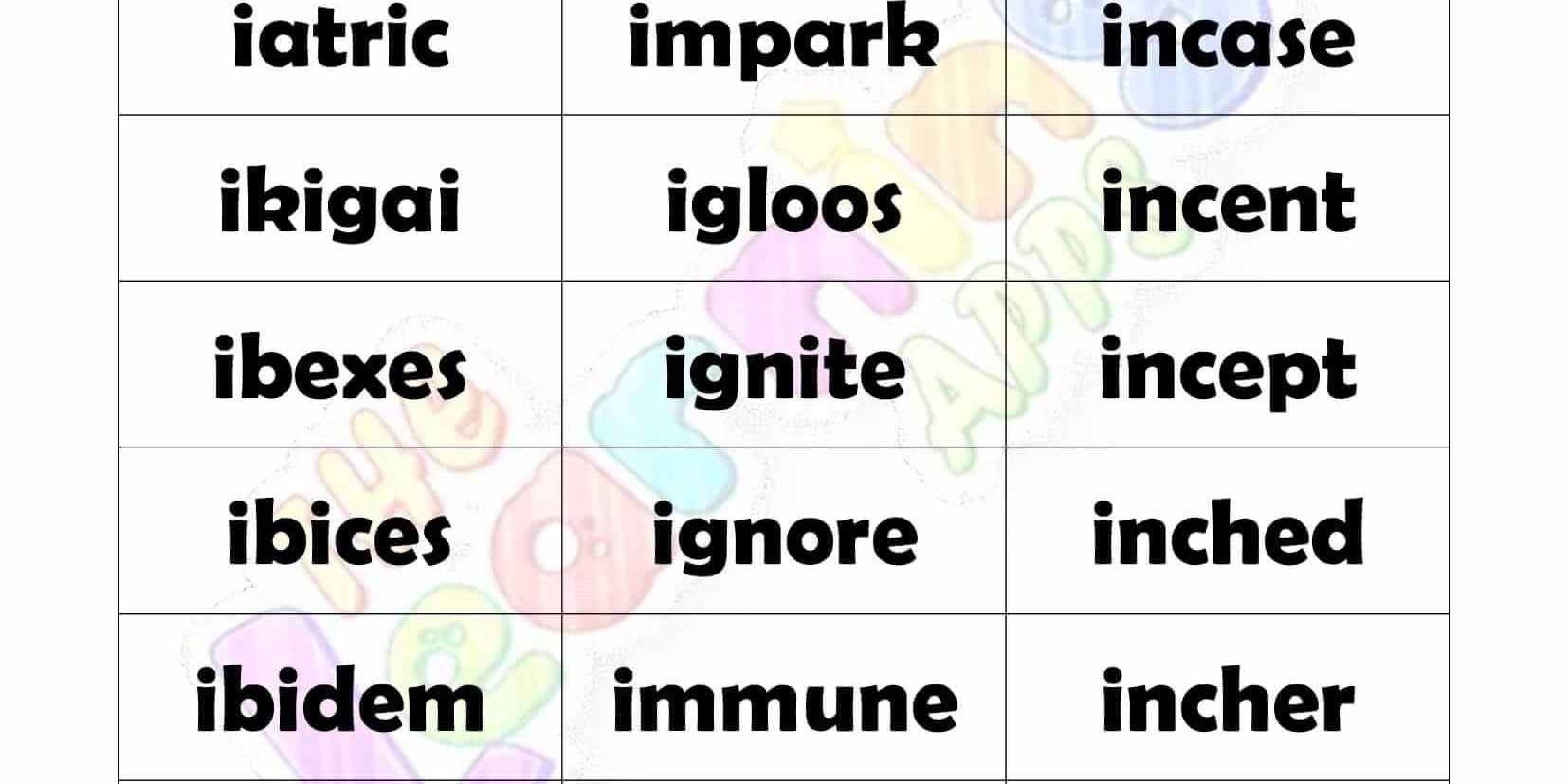 6 LETTER WORD STARTING WITH I 6 LETTER WORD STARTING WITH I