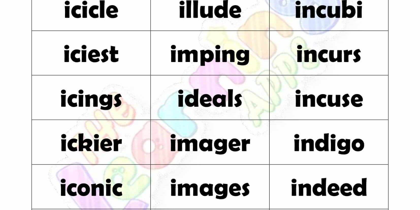 6 LETTER WORD STARTING WITH I-2