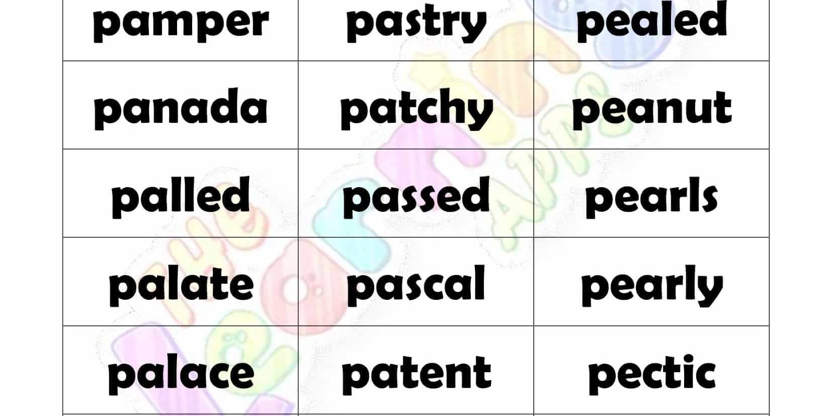 6 LETTER WORD STARTING WITH P-2