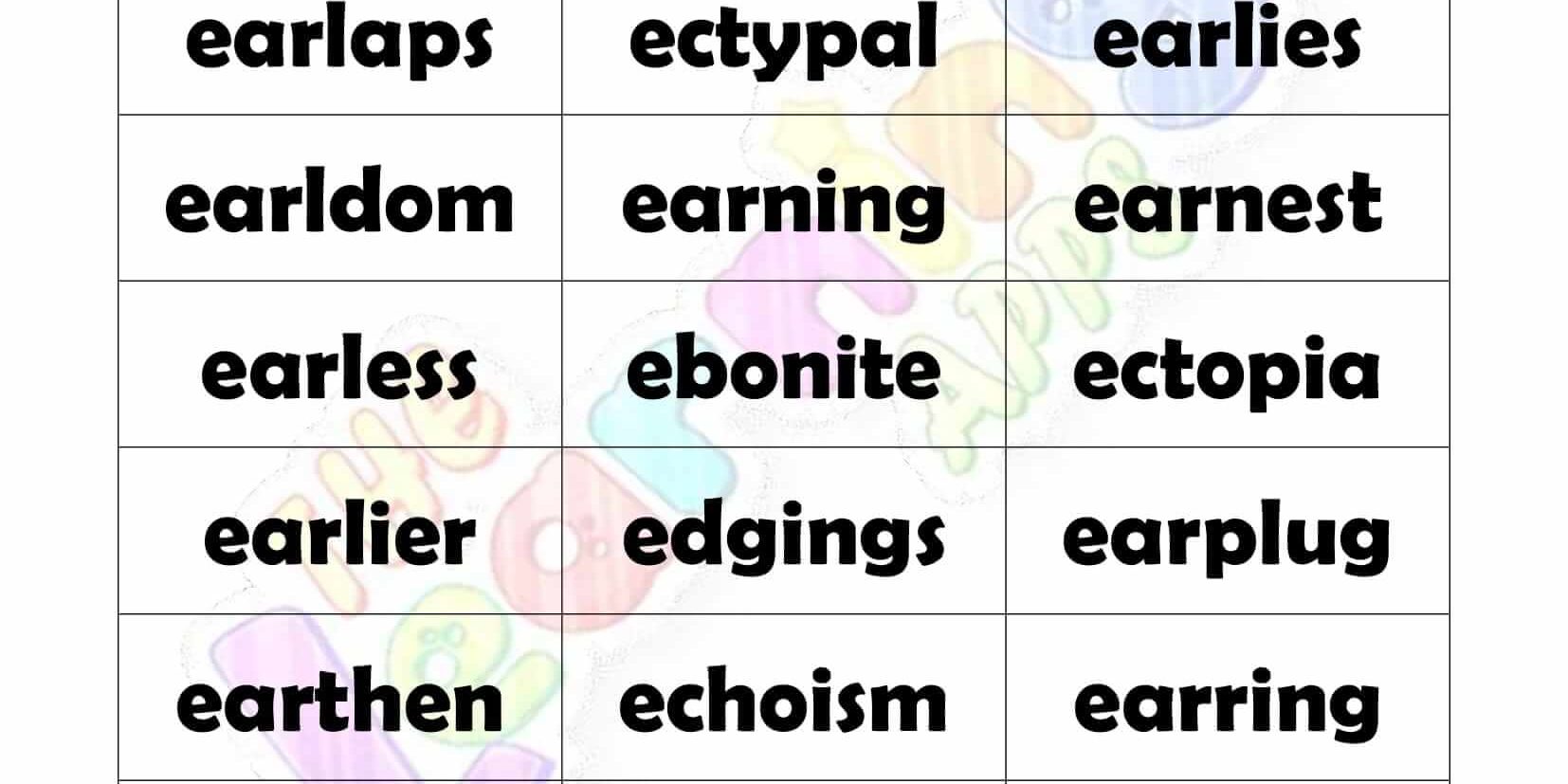 7 LETTER WORD STARTING WITH E-2