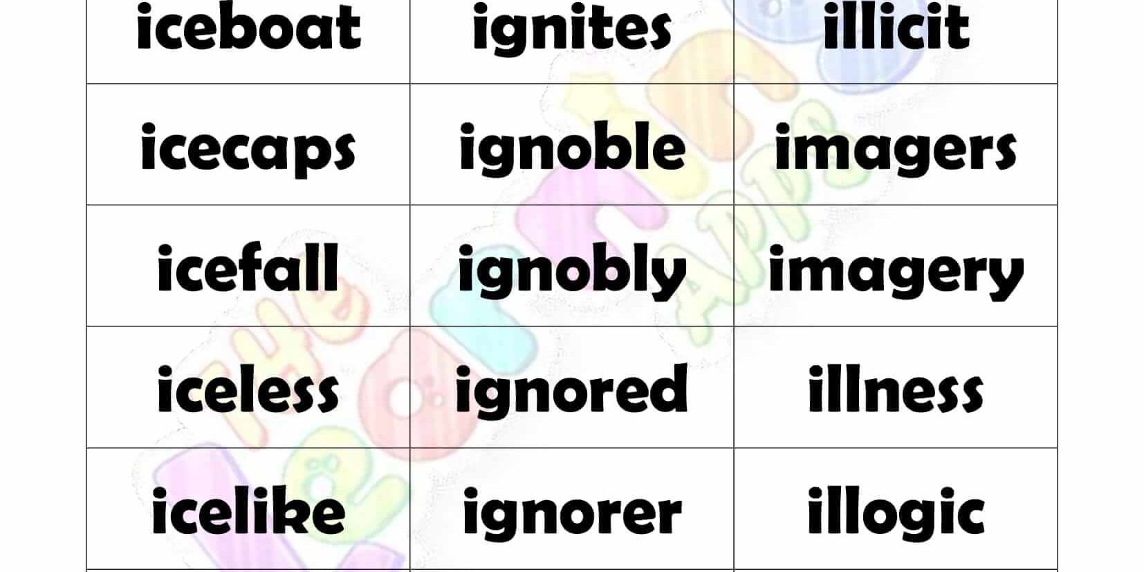 7 LETTER WORD STARTING WITH I