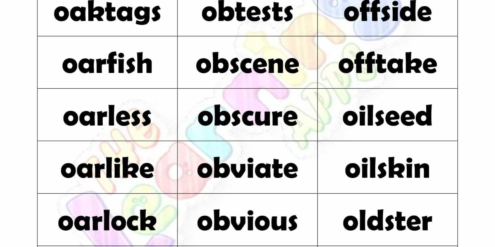 7 LETTER WORD STARTING WITH O 7 LETTER WORD STARTING WITH O