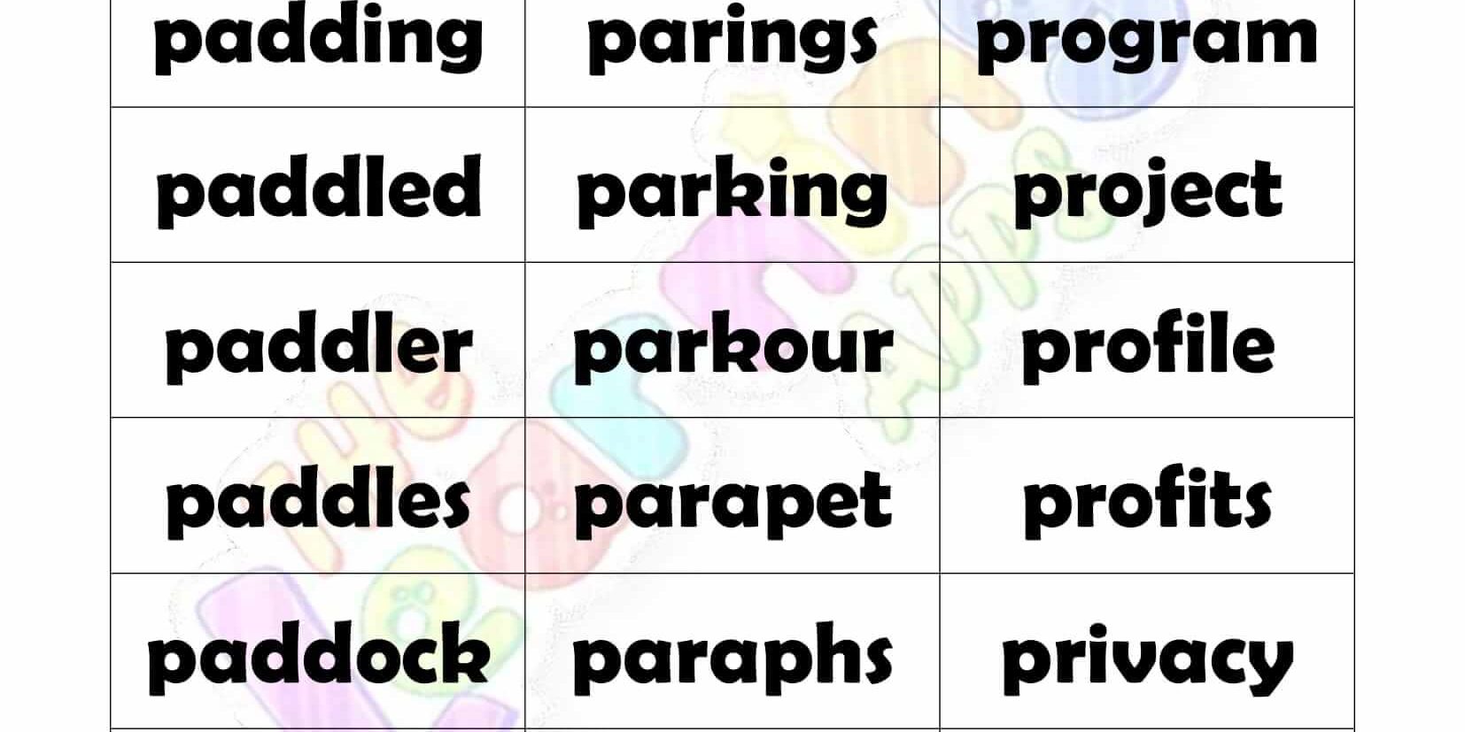 7 LETTER WORD STARTING WITH P-2
