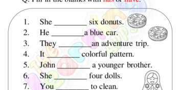 Has and Have Worksheets 04 Has and Have Worksheets 04