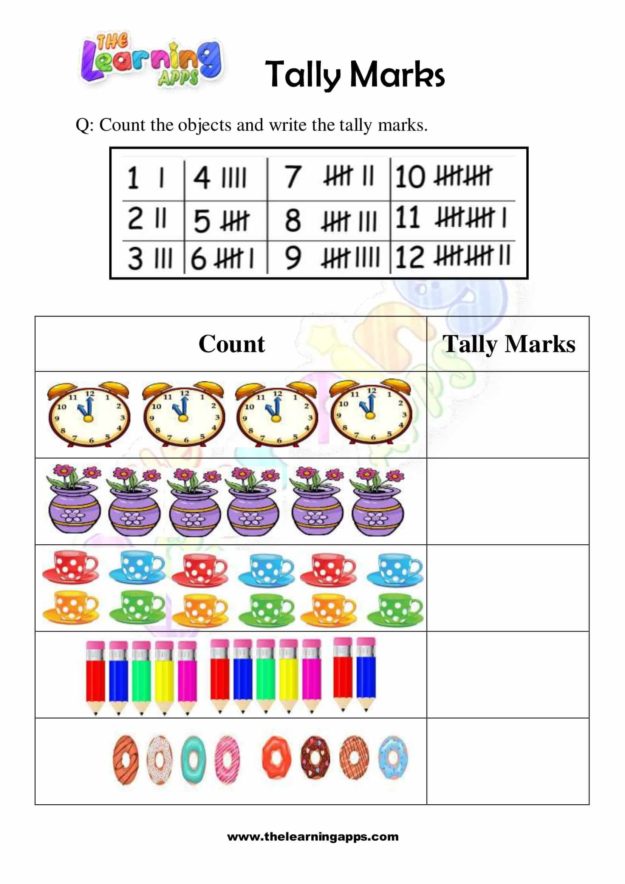 Tally Mark Worksheet 09