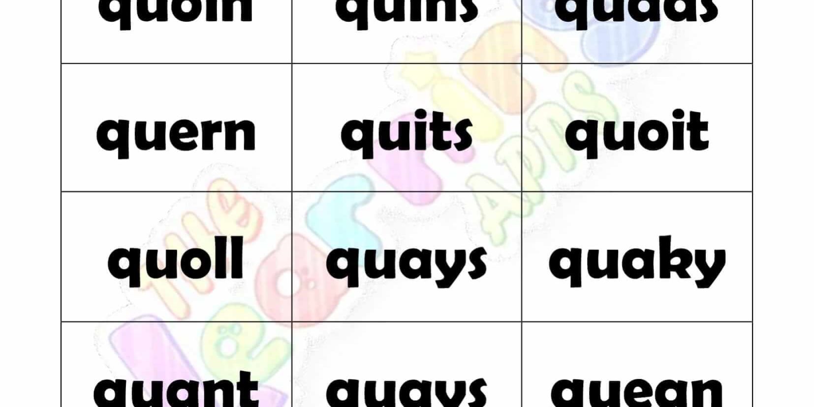 5 LETTER WORD STARTING WITH Q-2