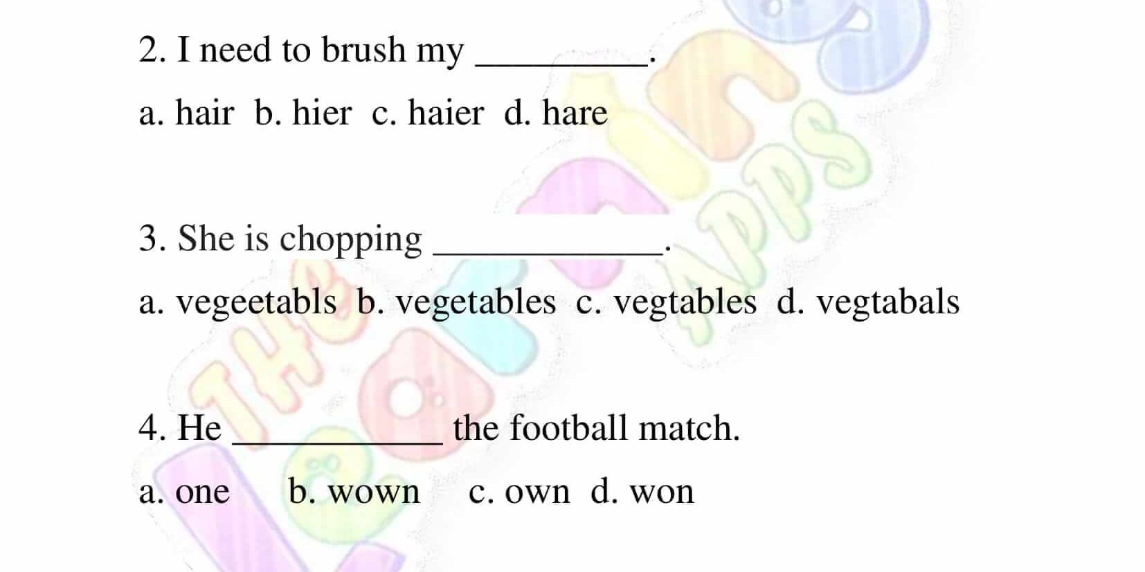 vocabulary worksheet for grade three 02