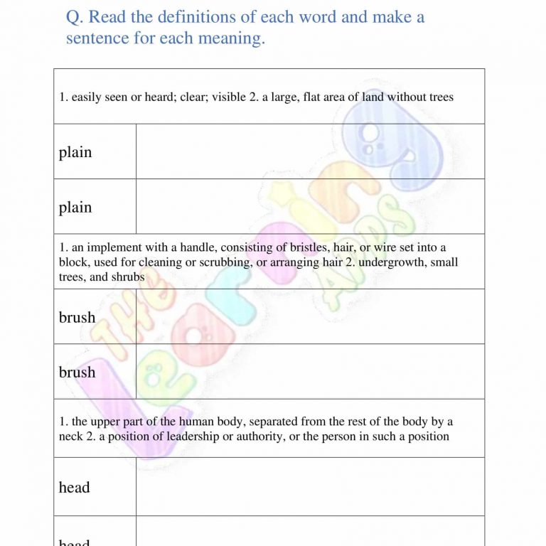 Multiple Meaning Words – Grade 2 – Activity 1 Multiple Meaning Words - Grade 2 - Activity 1