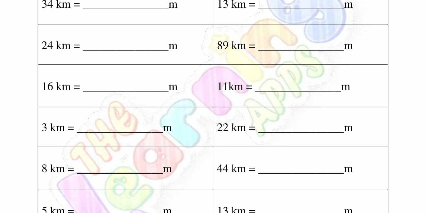 Measurement Worksheet - Grade 2 - Activity 9