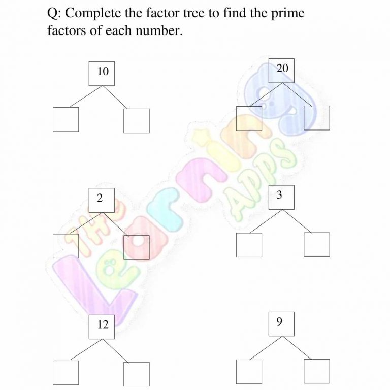 Prime Factors - Grade 1 - Activity 1
