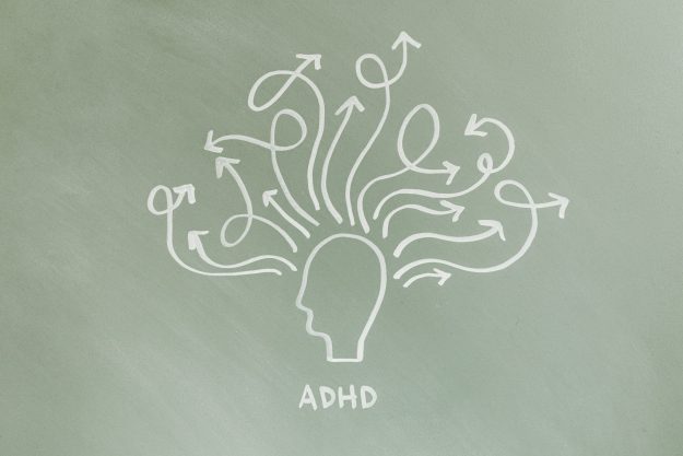 ADHD DRAWING WITH CHALK ON BOARD