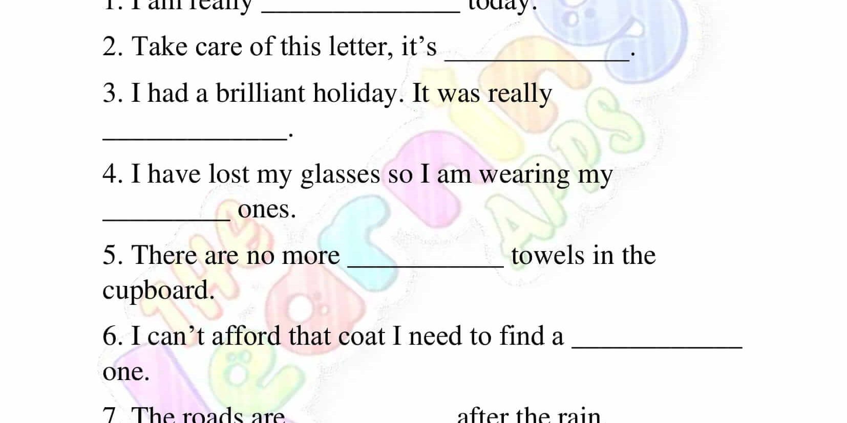 Adjectives - Grade 3 - Activity 3