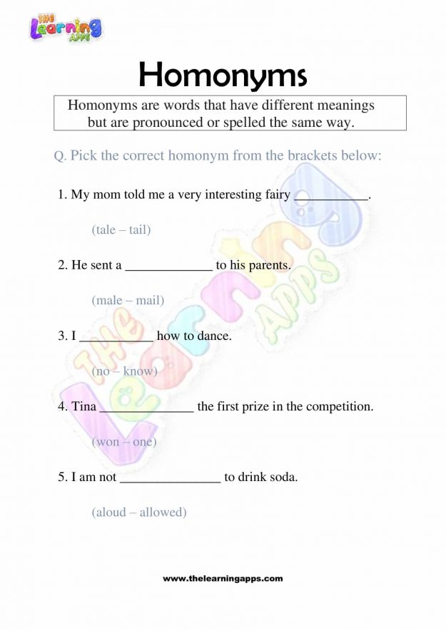 Homonyms-Worksheets-Grade-2-Activity-5