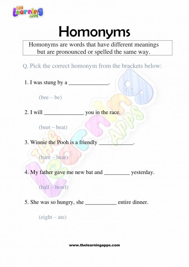 Homonyms-Worksheets-Grade-2-Activity-6