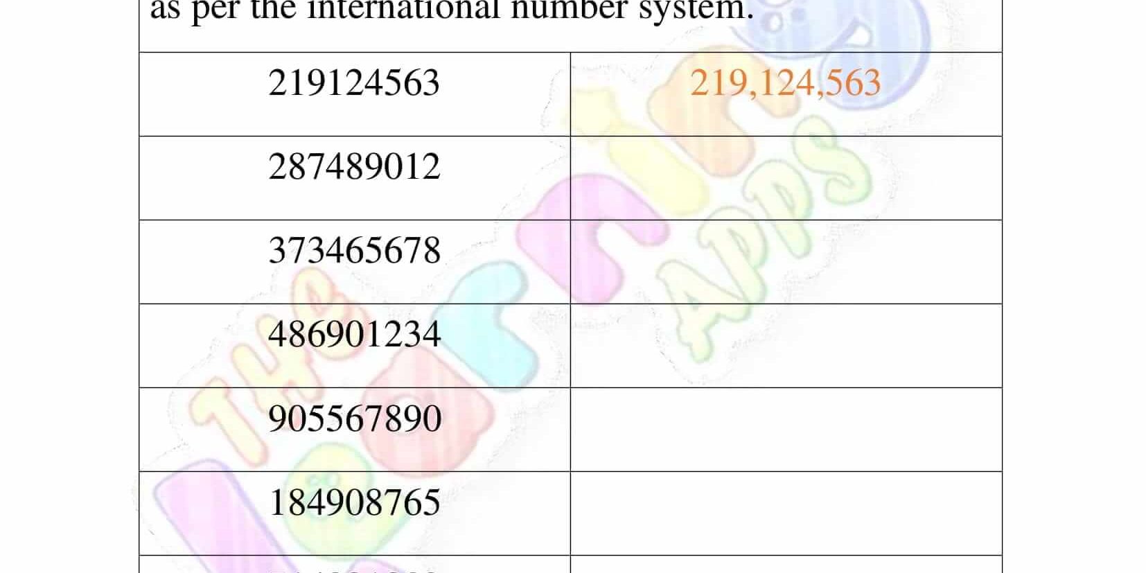 International Number System – Grade 3 – Activity 4 International Number System - Grade 3 - Activity 4