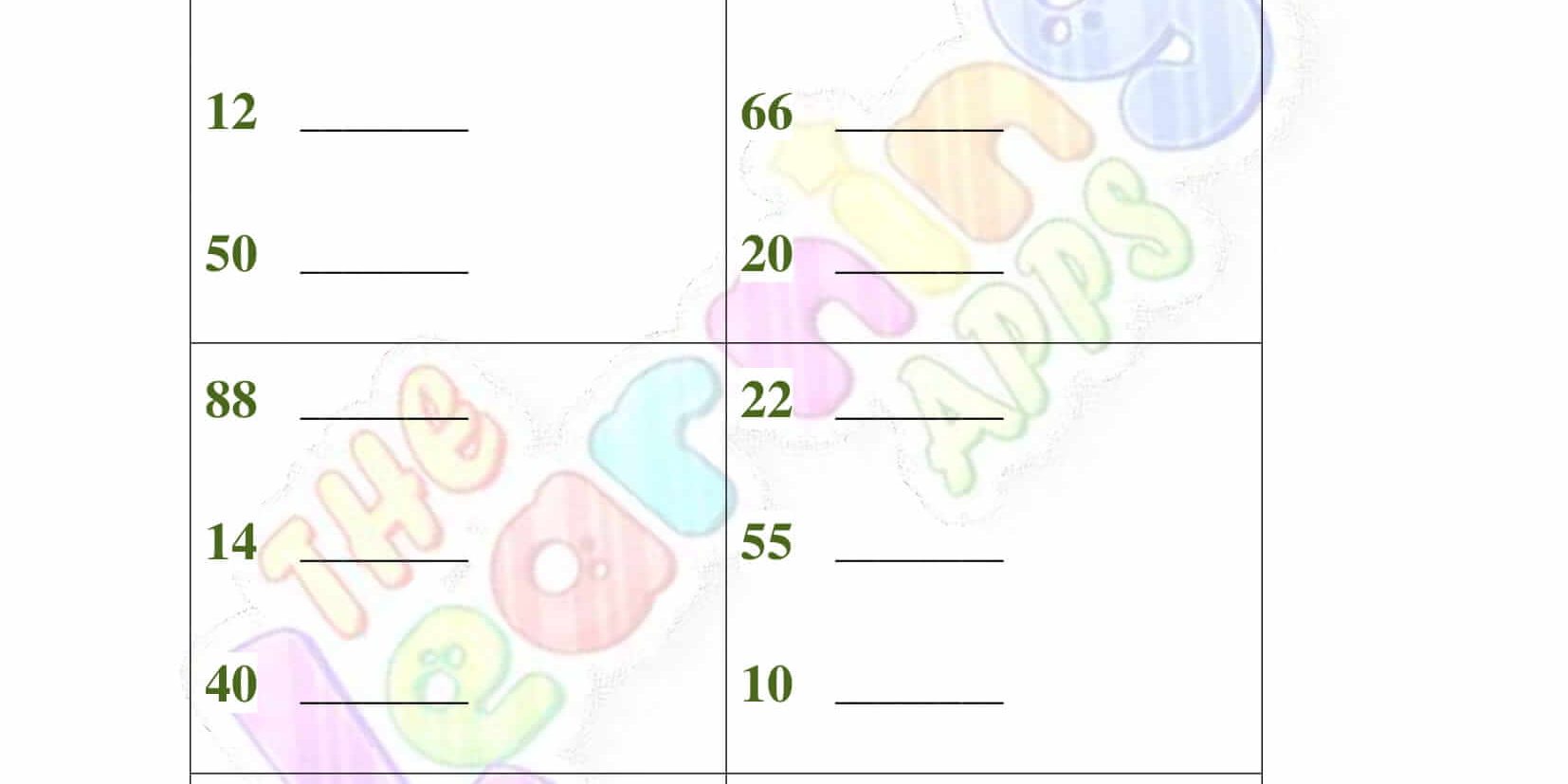Ordering Numbers - Grade 3 - Activity 1