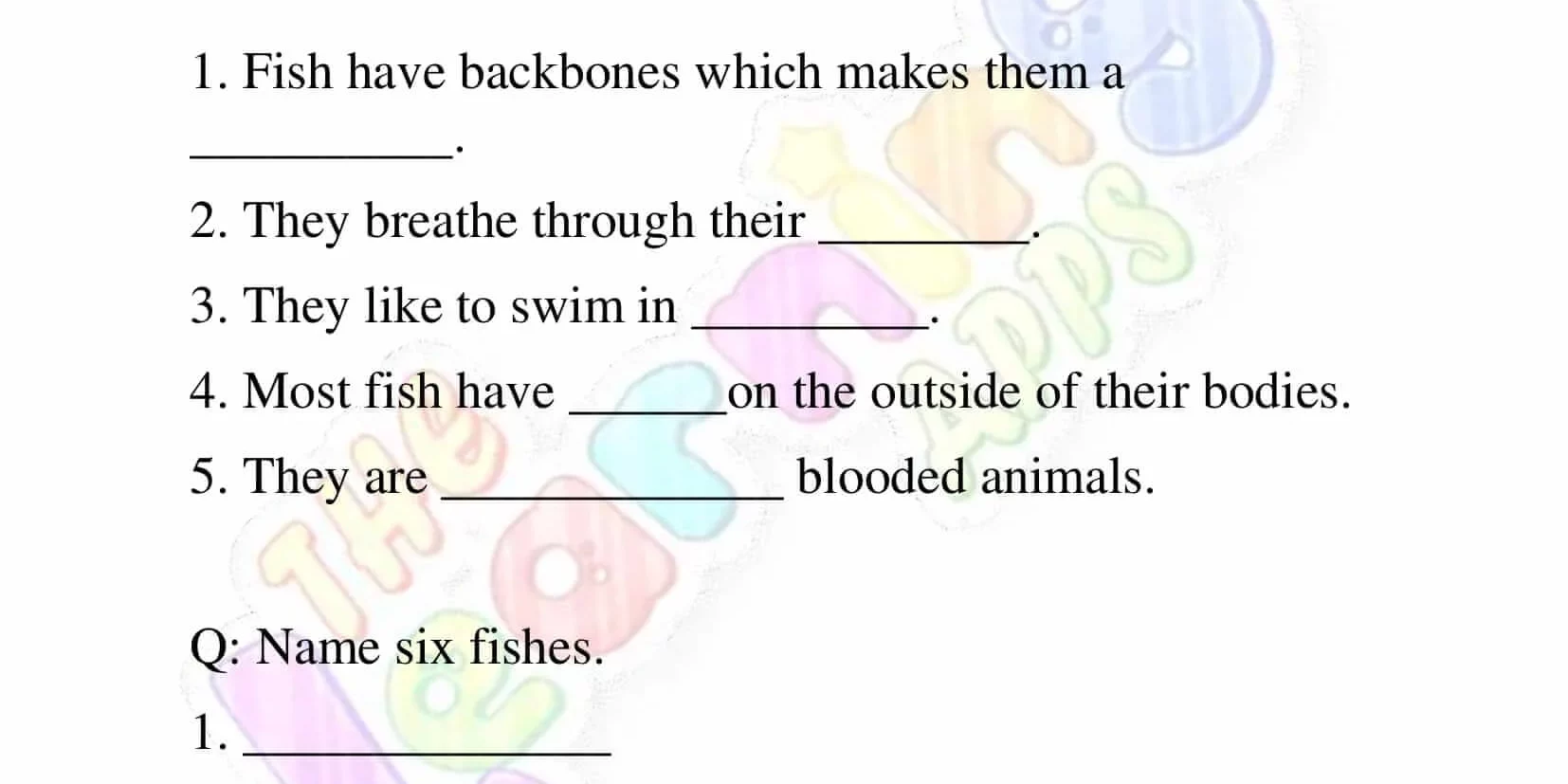 Fish-Worksheets-Grade-3-Activity-1