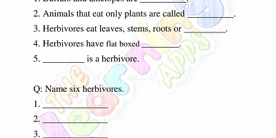 Herbivores-Worksheets-Grade-3-Activity-4