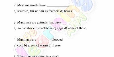 Mammals-Worksheets-Grade-3-Activity-3