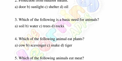 Needs-of-Animals-Worksheets-Grade-3-Activity-1