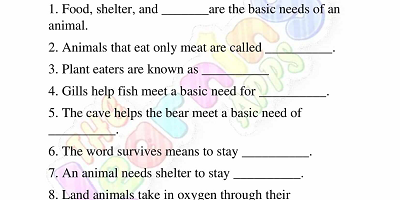 Needs-of-Animals-Worksheets-Grade-3-Activity-2