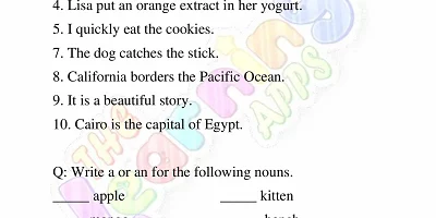 Articles-Worksheets-for-Grade-3-Activity-1