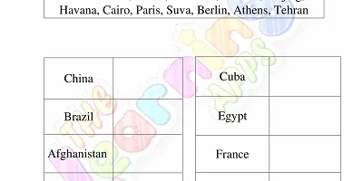 Countries-and-Their-Capitals-Worksheets-for-Grade-3-Activity-1