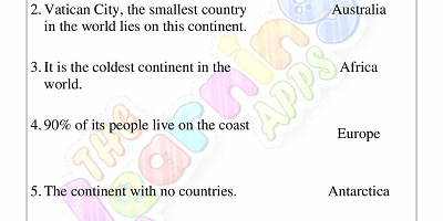 Facts-About-Continents-Worksheets-for-Grade 3-Activity-5 Facts-About-Continents-Worksheets-for-Grade 3-Activity-5