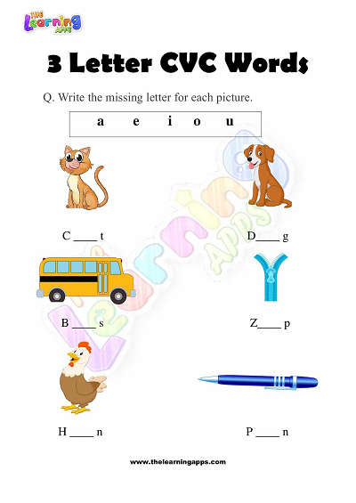 3-Letter-CVC-Words-Worksheets-for-Kindergarten-Activity-1