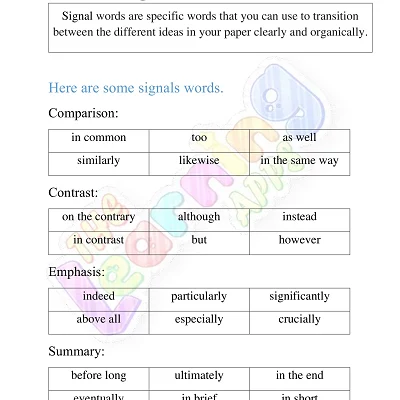 Signal-Words-Worksheets-for-Grade-1-Activity-1 Signal-Words-Worksheets-for-Grade-1-Activity-1