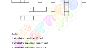 Crossword Puzzles for Grade 3 – Activity 3 Crossword Puzzles for Grade 3 - Activity 3