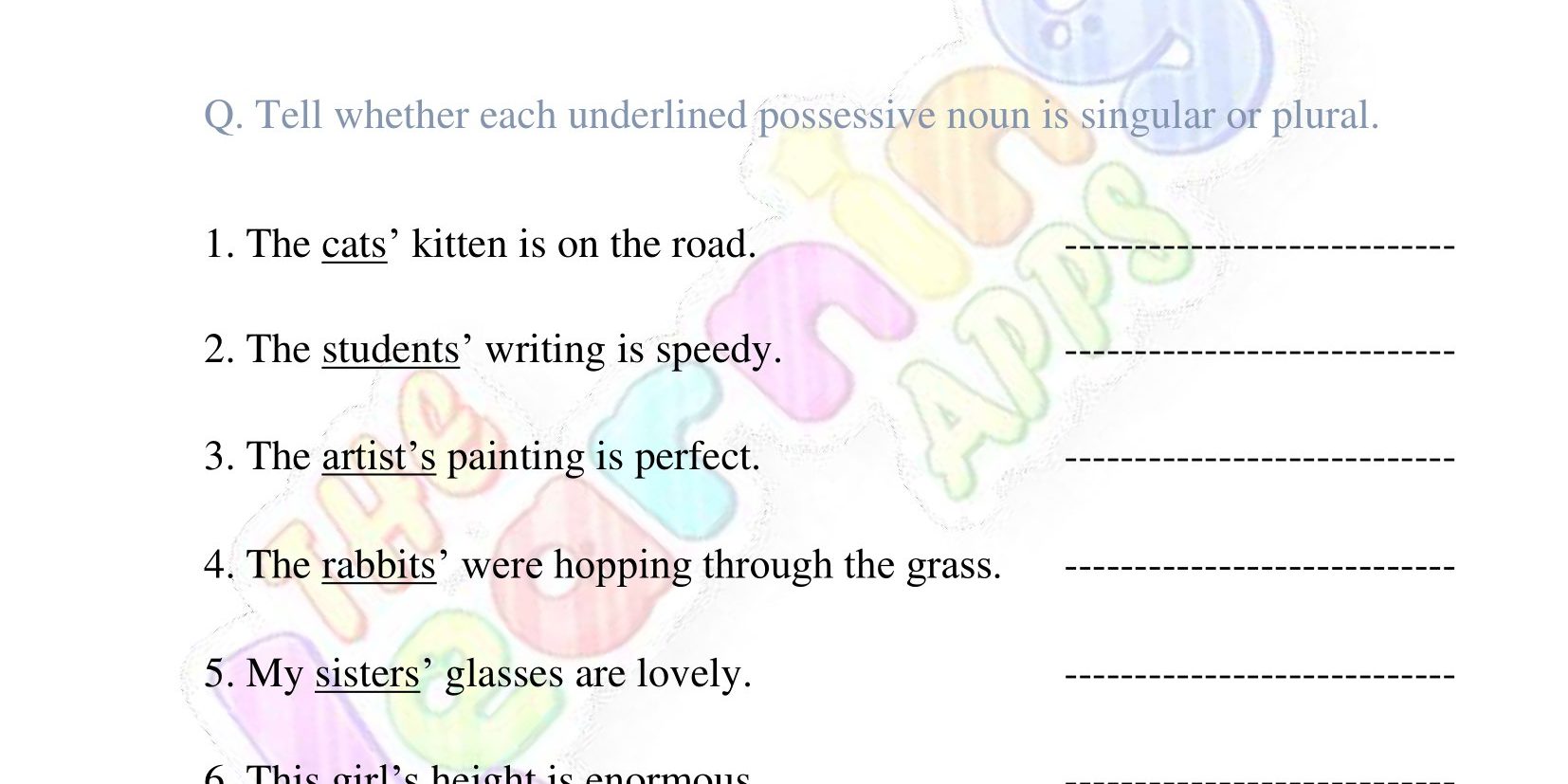 Possessive Noun 06